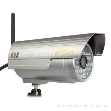 30fps Waterproof IP Camera, 1/4-inch CMOS Sensor, 24 Pieces Infrared LED, VGA/QVGA/QQVGA Resolution